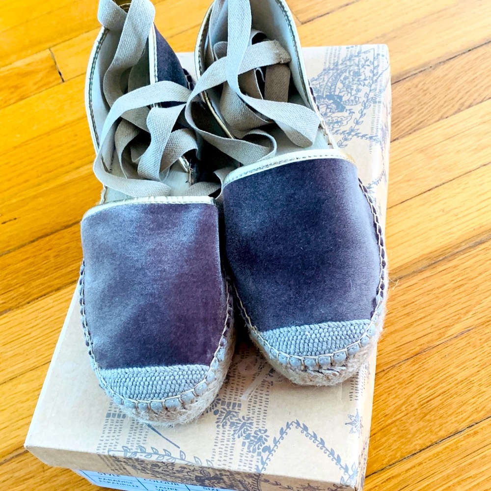 New Free People Paradise Velvet  Espadrilles
